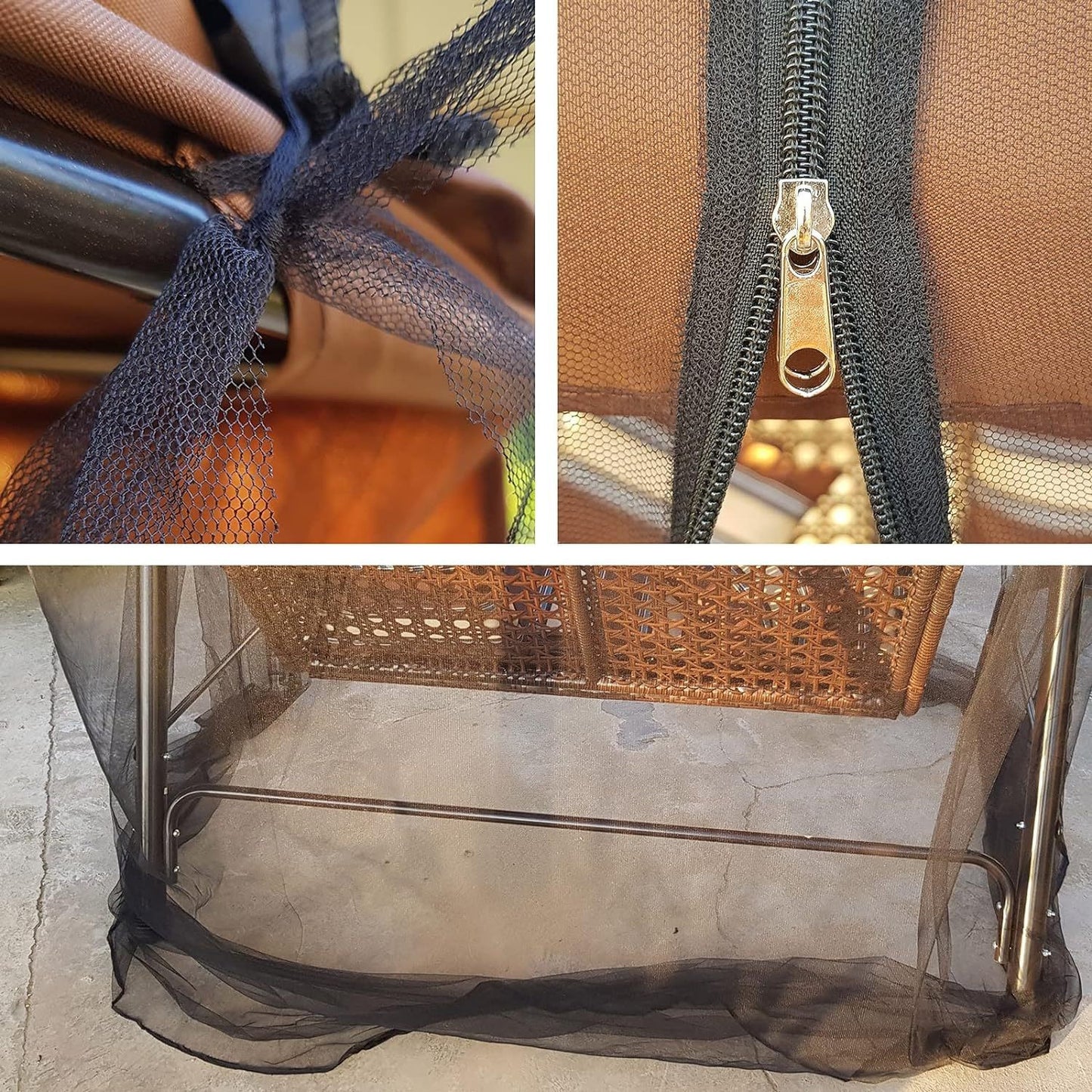 Outdoor Swing Mosquito Net Fishing Courtyard Garden Mosquito Net Swing Rocking Chair Shading Net Travel Easy Installation Mosquito Net