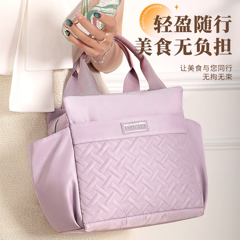 Runhui Croissant Lunch Bag Office Worker Lunch Box Handbag Student Lunch Box Bag Fresh-Keeping Ice Bag Outdoor Insulated Bag