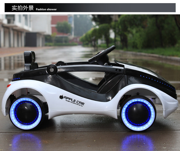 Sci-fi Children's Electric Car Four-Wheel Flashing with Remote Control, Ride-On for Boys and Girls, Baby Rocking Rechargeable Toy Car