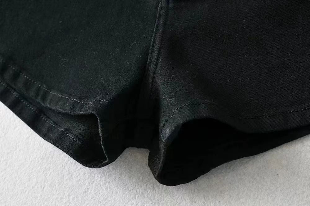 Women's Denim Shorts Summer New Korean Style Stretchy European and American Tight Hip-lifting Petite Spring Versatile Hot Pants Trend