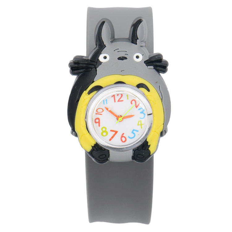 Children's Watch Cartoon Pat Watch Kindergarten Elementary School Silicone Toy Pat Circle Anime Peppa Pig Electronic Watch