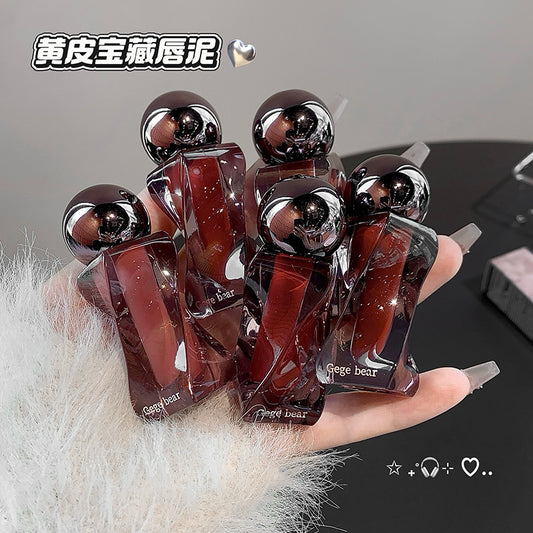 Gege Bear Soft Light Mousse Lip Mud Velvet Soft Mist Matte Autumn Winter Atmosphere Whitening Lip Gloss Cross-Border Beauty Makeup