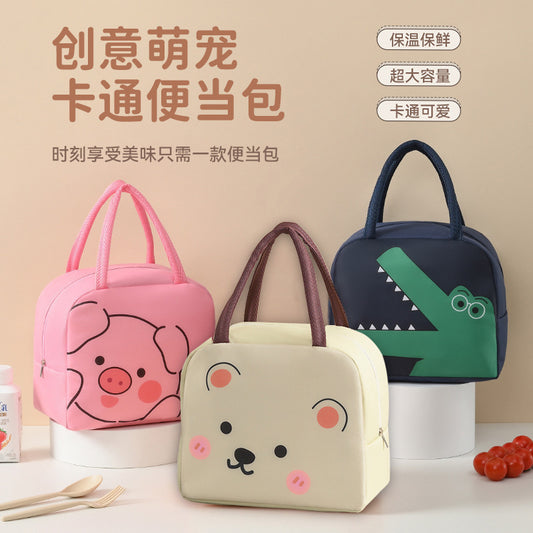 Lunch Box Handbag Bento Bag Insulated Bag Office Worker Lunch Bag Primary School Clothes Lunch Bag Pinny Rice Bag