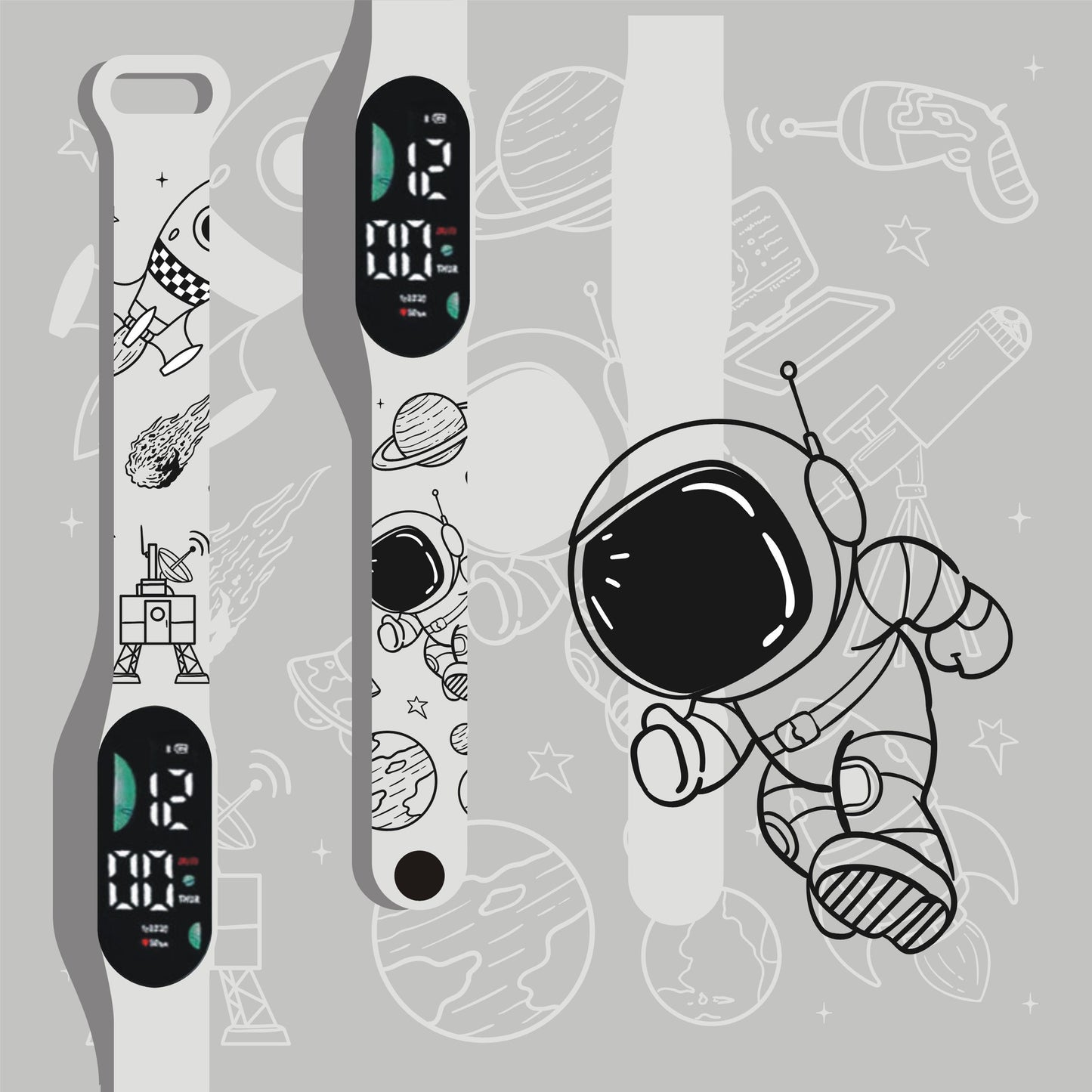 New Pochacco Cartoon Electronic Watch for Students Cute Children's Cartoon Print LED Sports Watches Wholesale