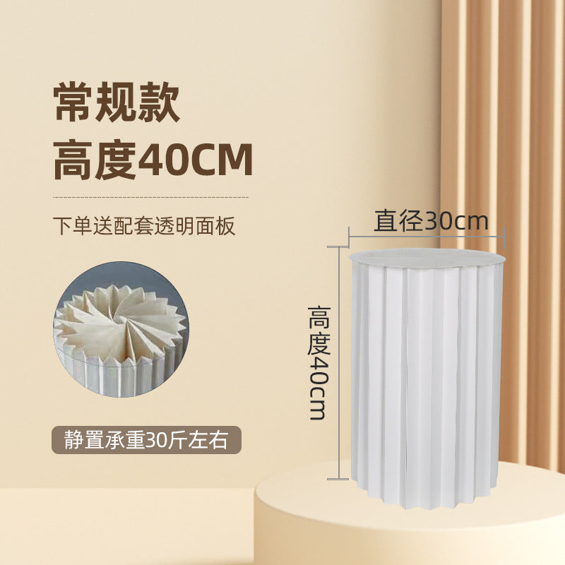 【Firefly Lantern】Live Streaming Background Decoration Foldable Round Column Paper Roman Column Folding Column Road Guide Ornament