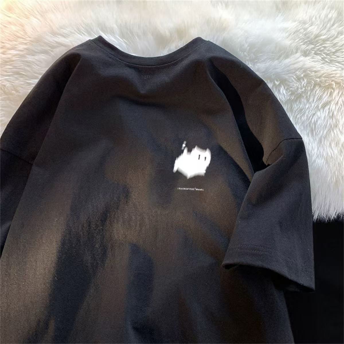 t Trendy Brand Short Sleeve T-Shirt200Summer New Pure Cotton Men's Short Sleeve Korean Style Trendy Top Fashion Base Shirt