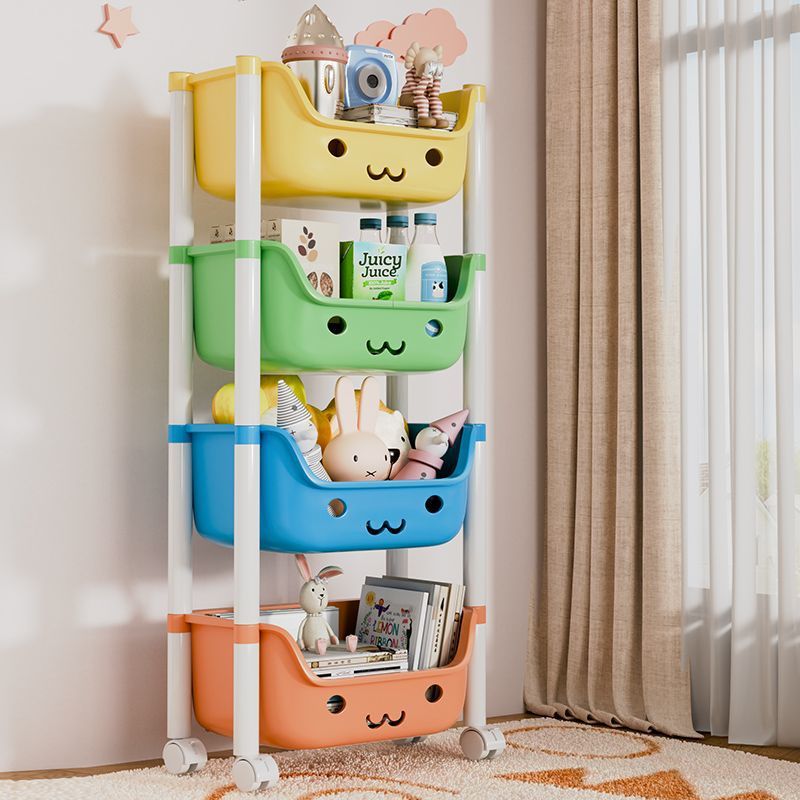 Children's Toy Storage Rack, Floor-standing Multi-layer Toy Organizer, Snack Storage, Bookshelf, Home Mobile