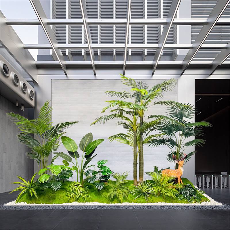 Artificial Plant Landscaping Large Anthurium Traveler's Palm Potted Plant Office Dining Room Staircase Under Cabinet Window Green Plant Decoration