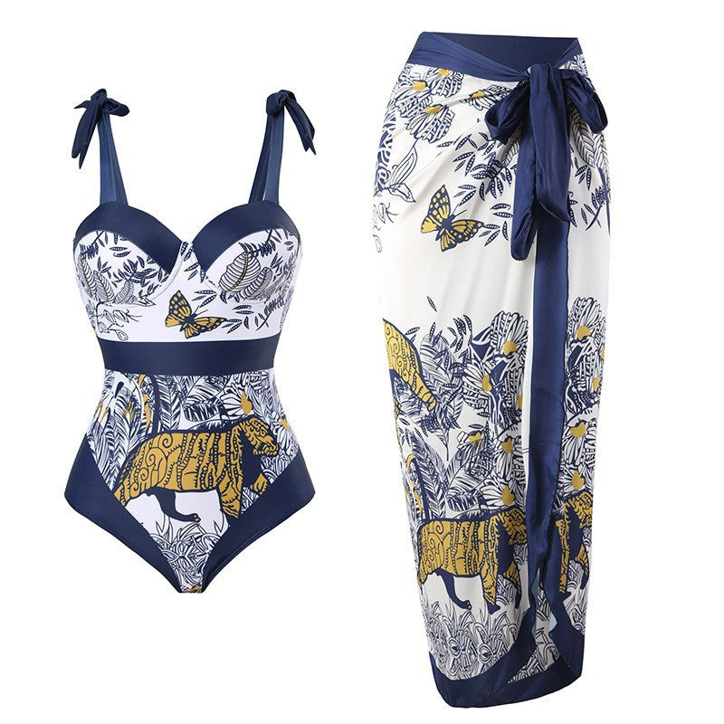 Shorts Sleeveless Printed Suit Beach Swimsuit