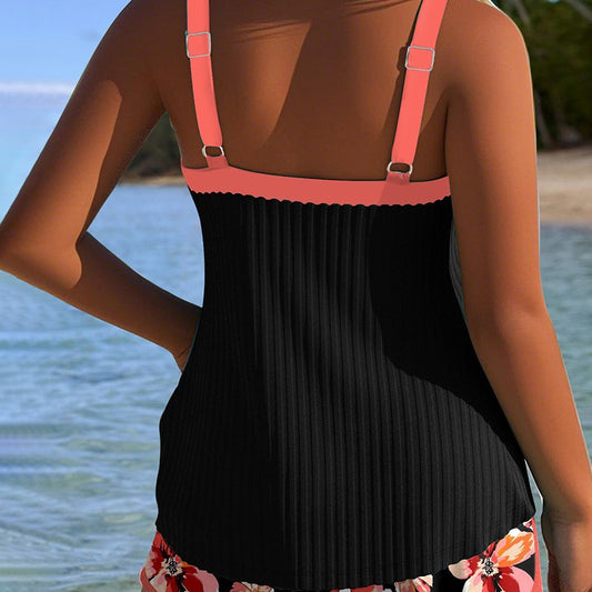 Shorts Sleeveless Printed Suit Beach Swimsuit