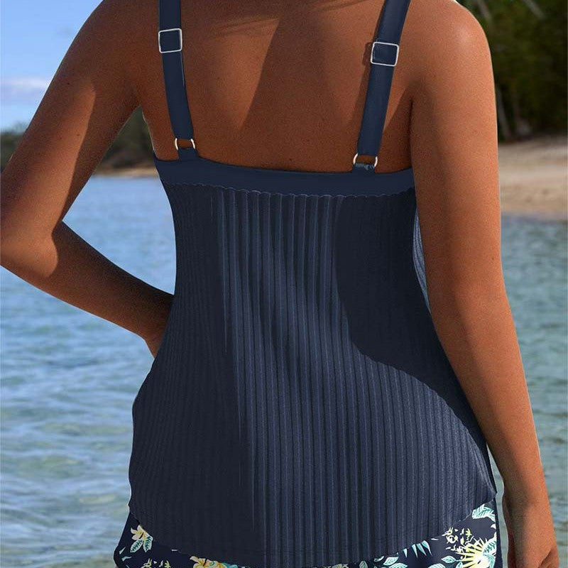 Shorts Sleeveless Printed Suit Beach Swimsuit