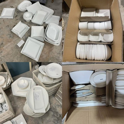 Tableware Bowl and Plate Set Ceramic Tableware Set ceramics Ceramic Plate plates Chaozhou Cross-Border Defective Products