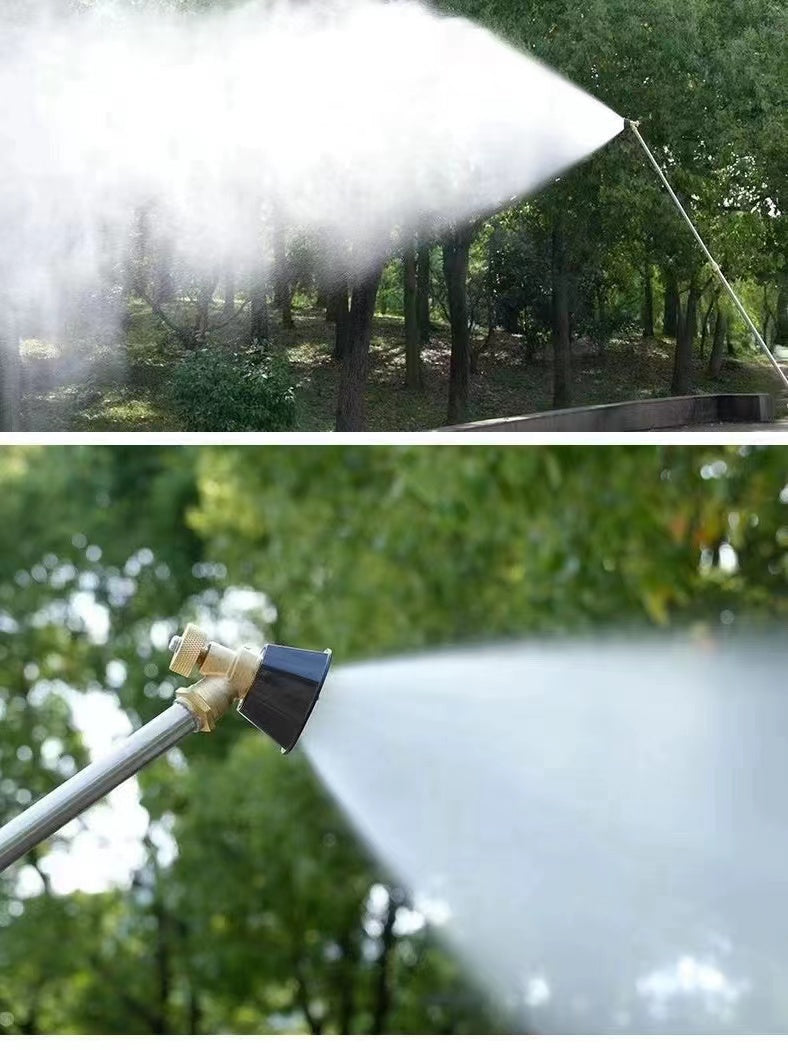 Black Cyclone Atomizing Spray Nozzle Agricultural High Pressure Adjustable Pure Copper Nozzle Windproof Adjustable Motorized Sprayer
