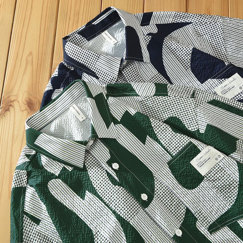 Summer Fashion Personality Print Casual Short Sleeve Shirt Men Japanese Trend Breathable Thin Large Size Shirt Jacket