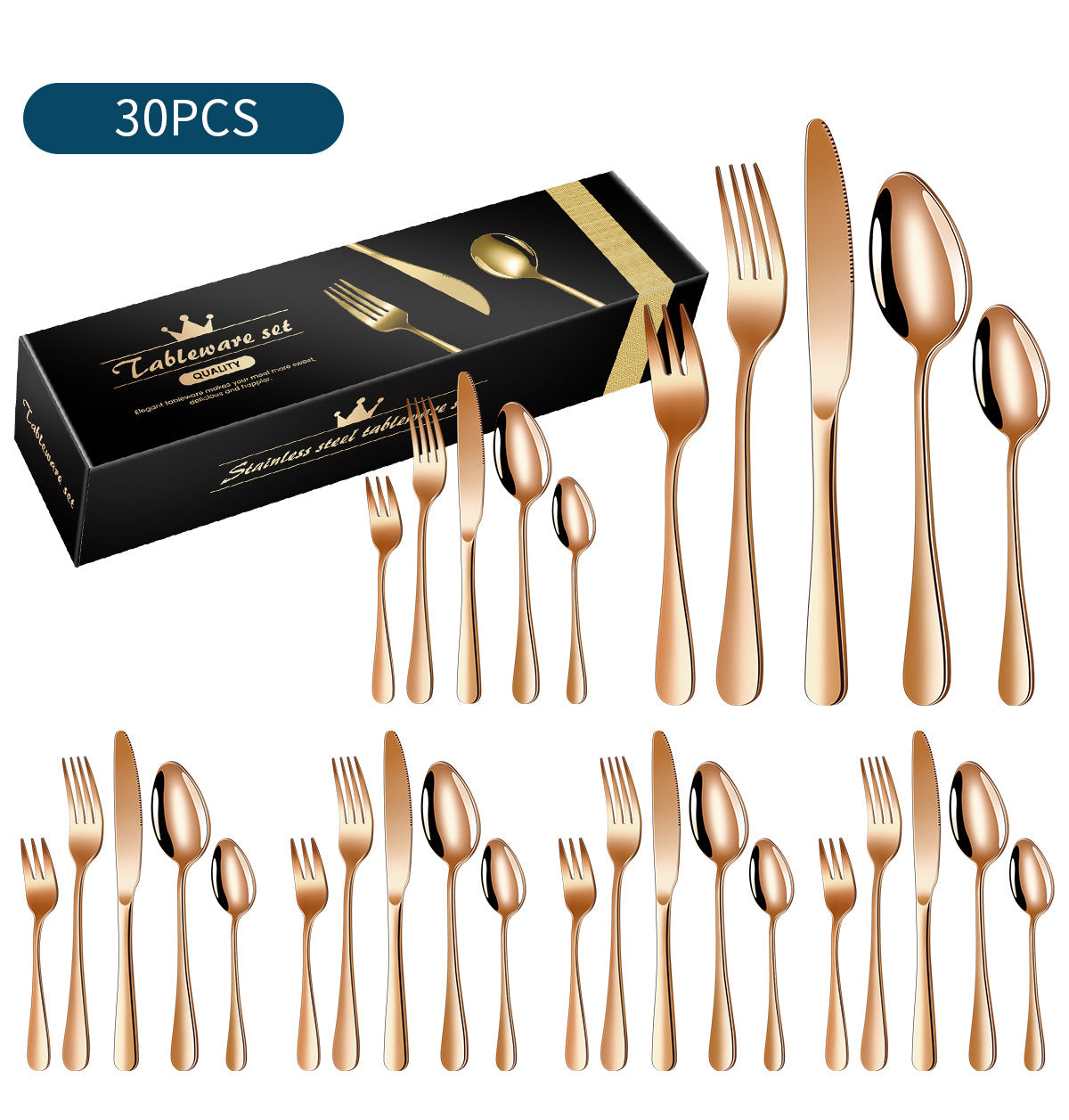 Spoon Wholesale Amazon Stainless Steel Cutlery Set20/30Set Hotel and Home Use1010Cutlery Set