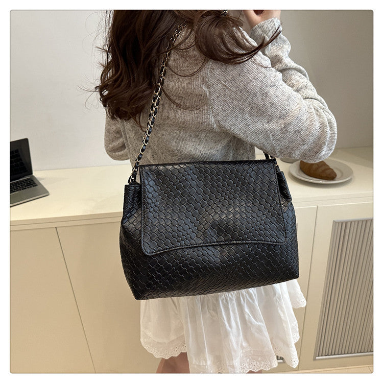 Korean Style ins Chain Bag Versatile Simple Large Capacity Shoulder Bag New Large Underarm Bag Commuter Bag