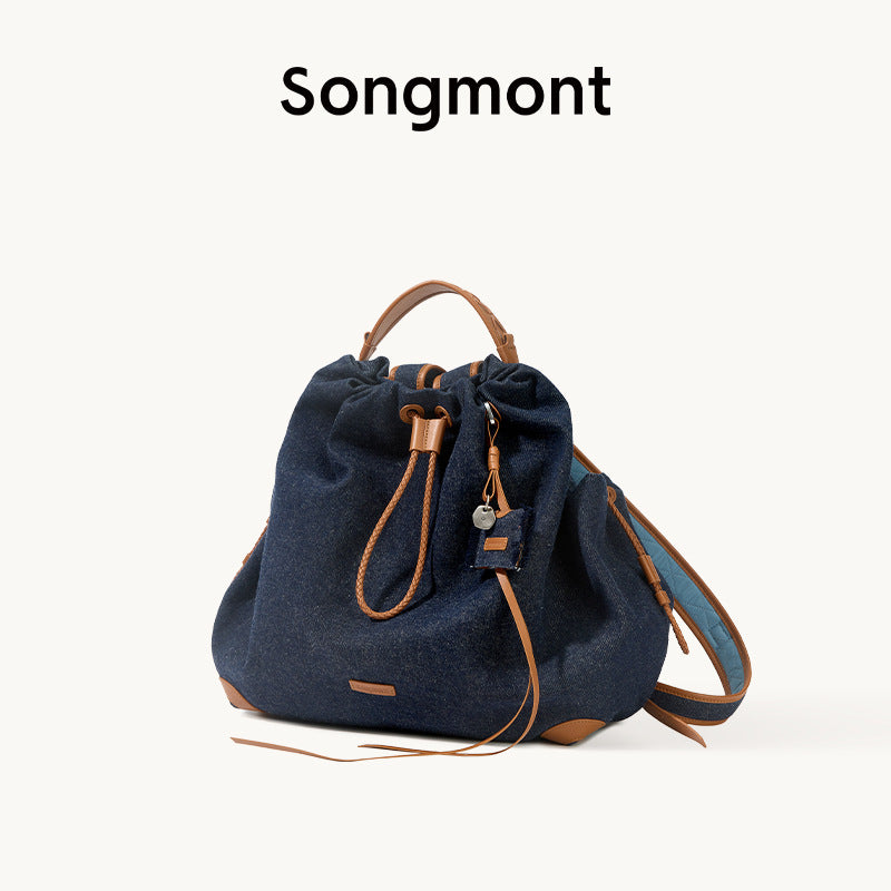 【Wen Qi Same Style】Songmont Yamashita Arimatsu Baina Series Women's Large Capacity Commuter Backpack Laptop Bag