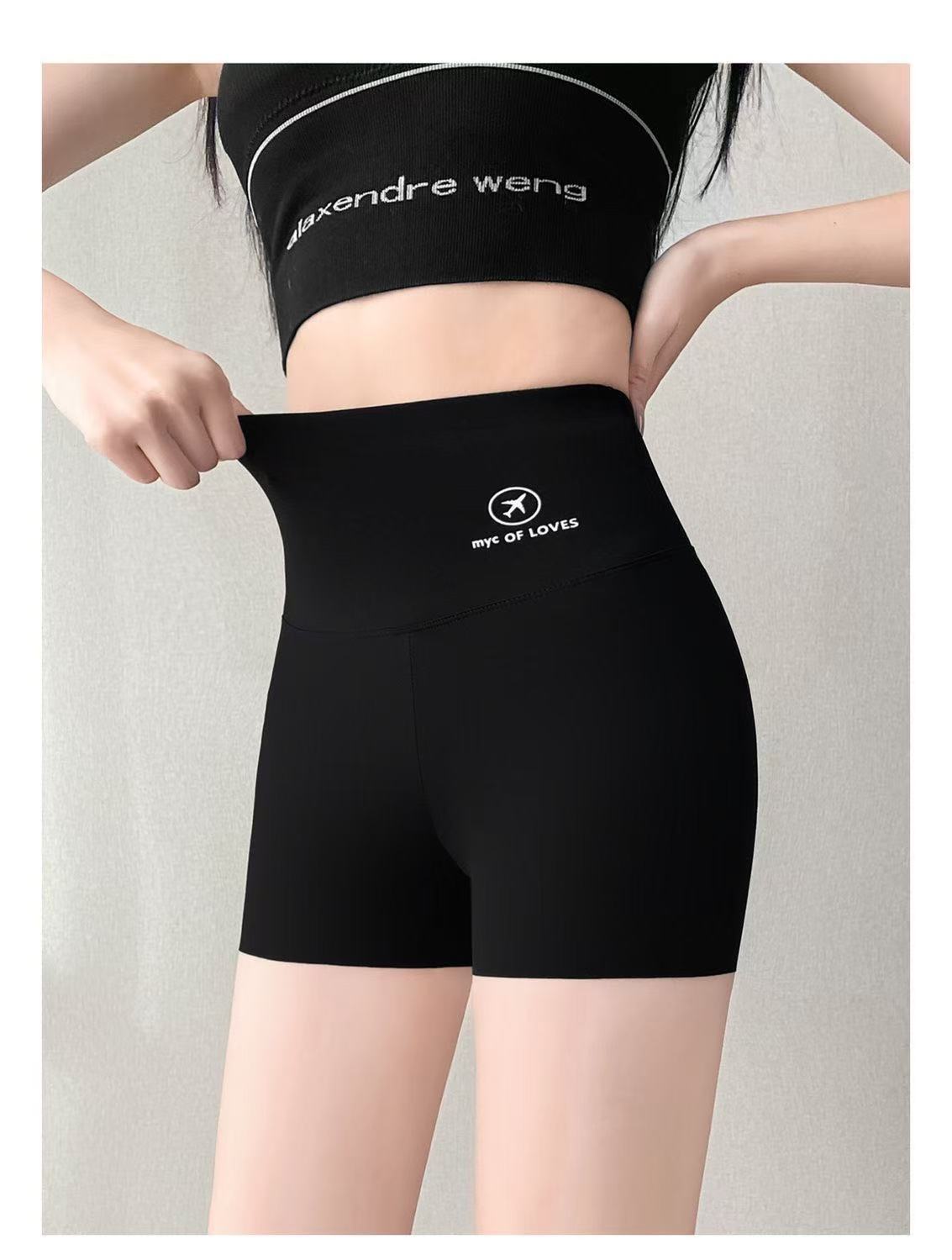 Anti-Exposure Base Yoga Shark Pants Safety Pants for Women, Summer Wear, Tummy Control, Hip Lift, Ice Silk Three-Five Shorts Wholesale