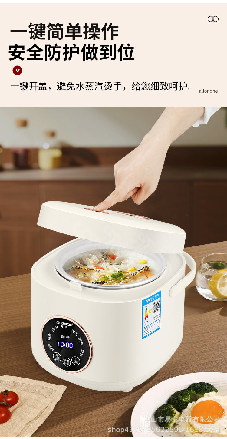 Positive Hemisphere Household Rice Cooker Small Mini1to2People3L Multifunctional Smart Rice Cooker with Reservation and Steaming Wholesale