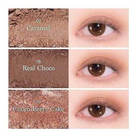 Capel Ice Cream Nine-Color Eyeshadow Palette Pearlescent Matte Rose Palette Under-eye Blush Oat Milk Tea Earth Pure Desire