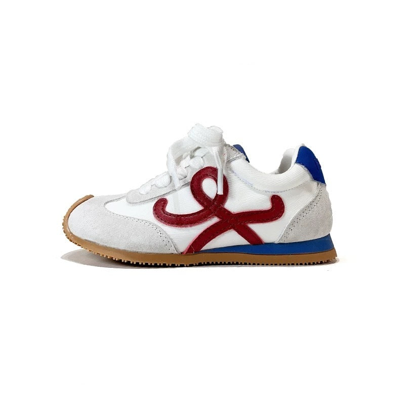 Genuine Leather Children's Spring New Sports Shoes Trendy Brand Hot-Selling Boys and Girls Forrest Gump Shoes German Training Shoes Non-Slip Running Shoes