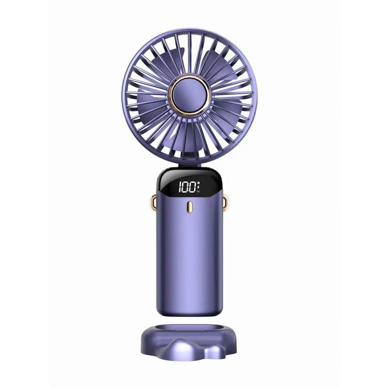 USB Portable Handheld Fan ? Foldable Mini Neck with Digital Display & Aroma Function