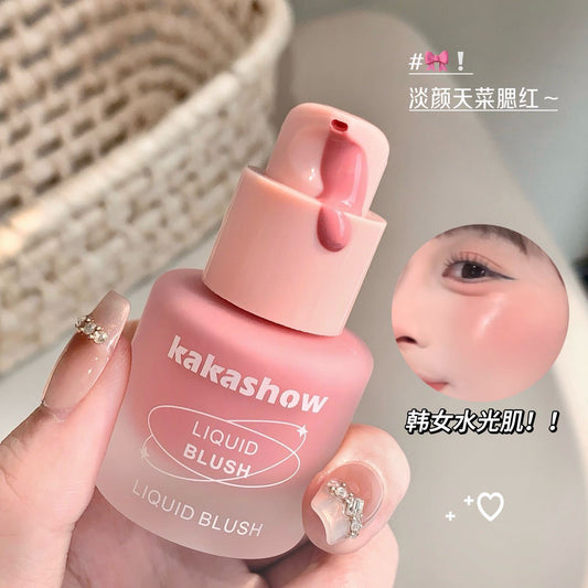 kakashow Freezing Color Liquid Blush Korean Style Hydrating Rouge Natural Red Blush Texture Instant Glow C487