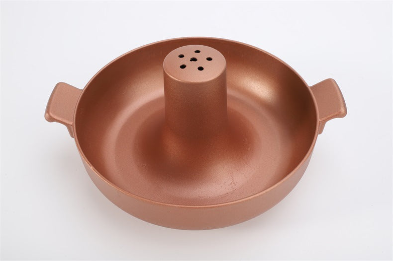 Old Beijing Shabu-Shabu Thickened Charcoal Elephant Trunk Hot Pot Solid Wine Utensils Clear Soup Hot Pot Classic Traditional Style Cooking Hot Pot