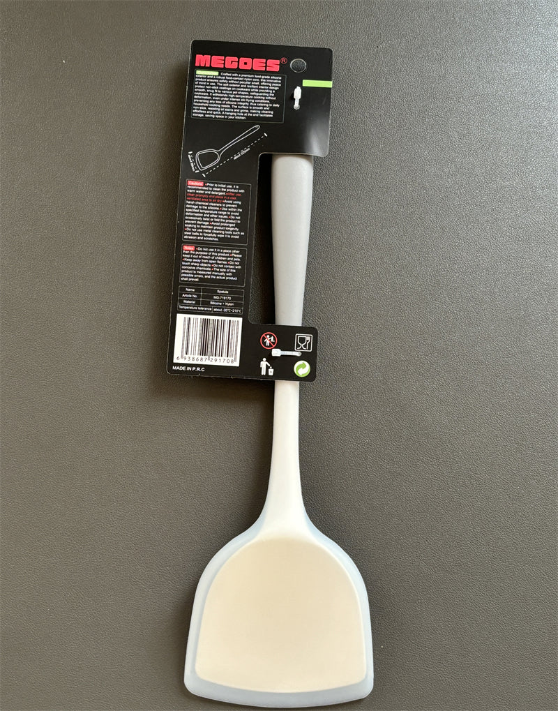 Upgraded and useful!High temperature resistant color-blocking food-grade silicone spatula!Special cooking spatula for non-stick pans at home
