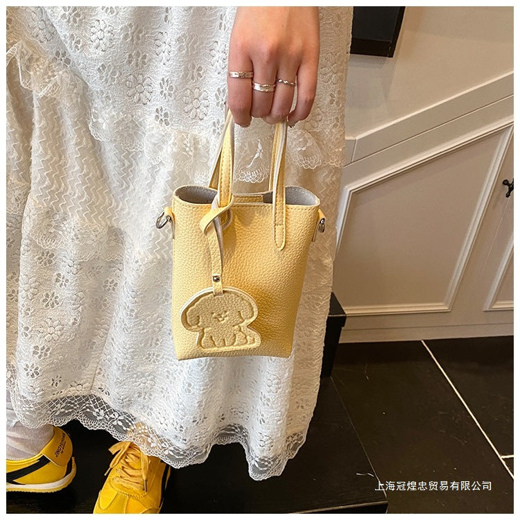 Women's Bag Single Shoulder Crossbody Bag Versatile Handbag New Simple Style Basket Fashionable Spring2025Fashion