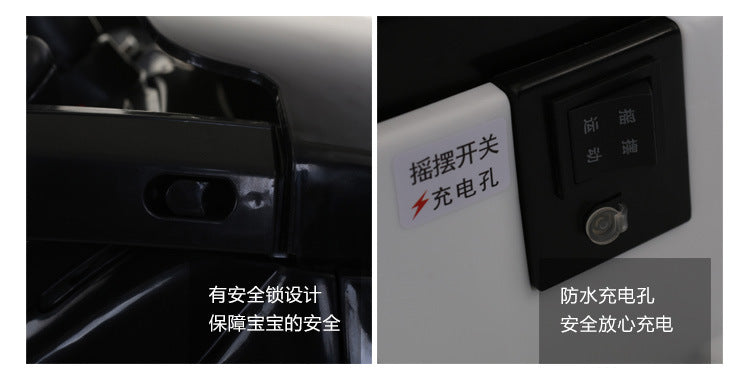 Sci-fi Children's Electric Car Four-Wheel Flashing with Remote Control, Ride-On for Boys and Girls, Baby Rocking Rechargeable Toy Car