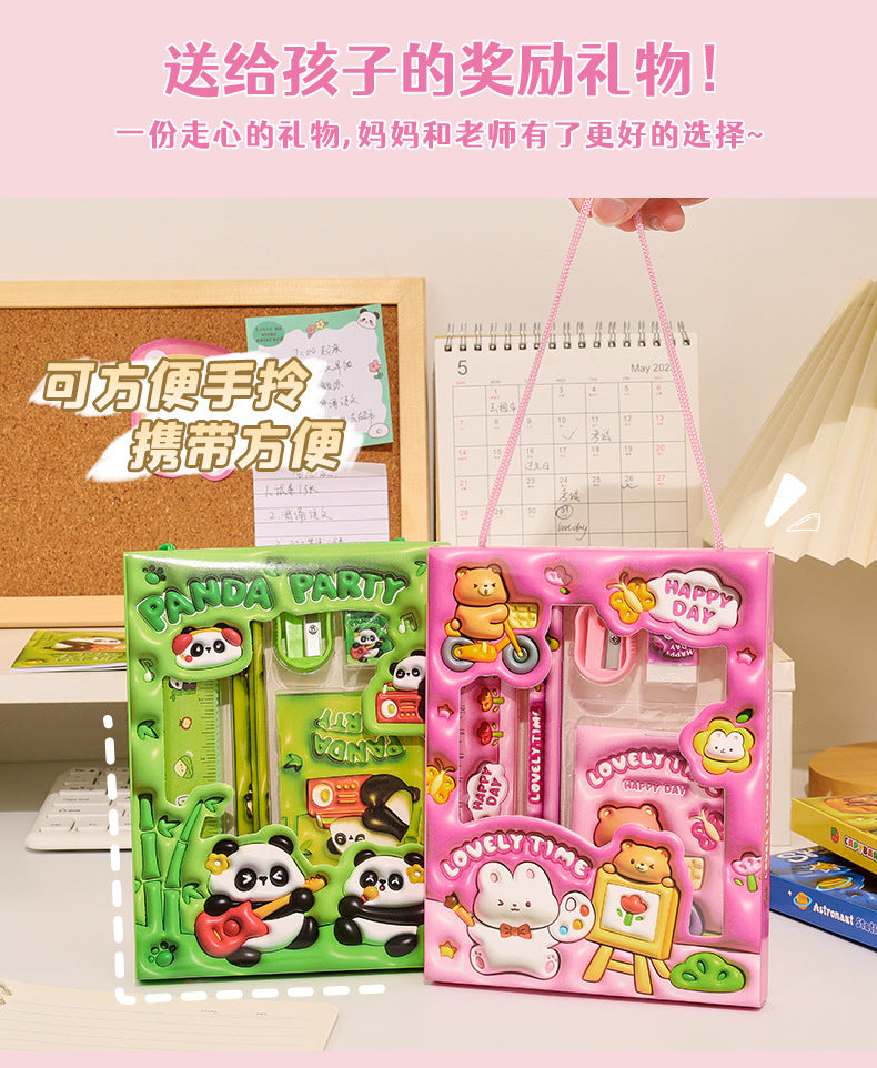 Creative Pencil Six-piece Stationery Set Handheld Gift Box Cartoon Elementary School Children's Day Back-to-School Season Gift Wholesale http://detail.1688.com/offer/926357993004.html
