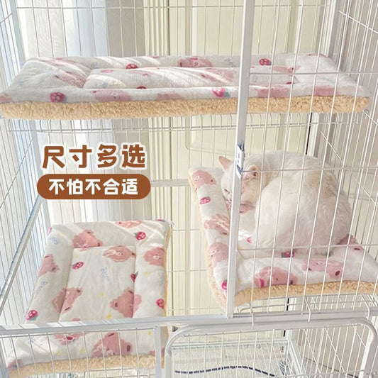 Pet Cat Mat Autumn Winter Thickened Cat Dog Sleeping Mat All-Season Blanket Puppy Nest Cat Nest Cat Cage Su Hong