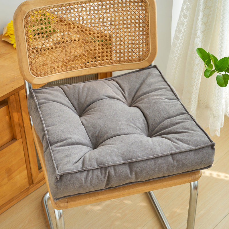 Northern Europe ins Solid Color Cushion Office Chenille Thickened Chair Pad Bedroom Bay Window Cushion Tatami Futon