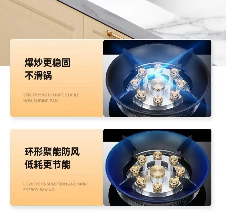 Gas Stove Single Burner High Heat Home Use Countertop Liquefied Gas Single Eye Single Burner Energy-saving Timer Gas Stove for Smooth Stir-frying