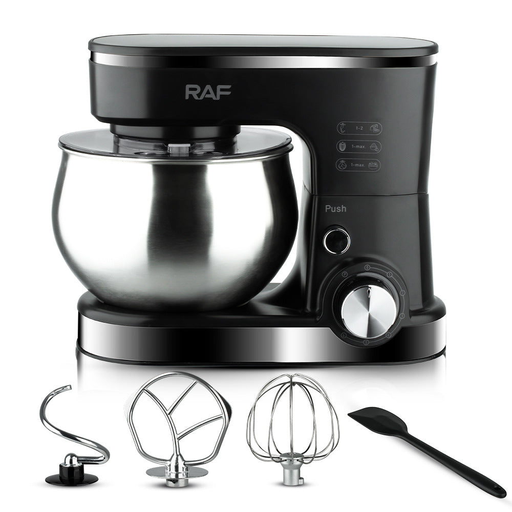 RAF EU Standard Cross-Border Chef Machine Stainless Steel Bowl High-Power Dough Mixer Egg Beater Mixer Egg Beater5L
