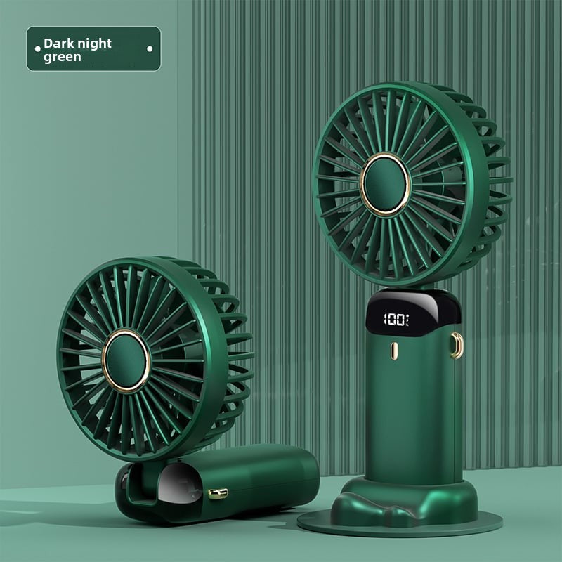 USB Portable Handheld Fan ? Foldable Mini Neck with Digital Display & Aroma Function