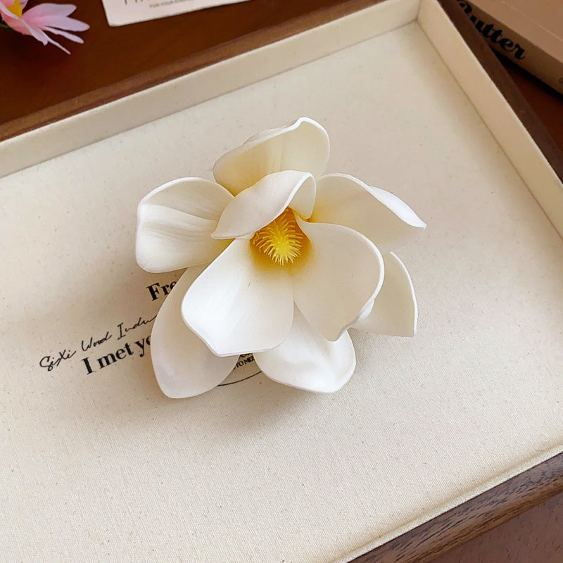 Super Fairy Vacation Style Fabric Flower Hair Clip Side Bangs Broken Hair Duckbill Clip Gentle Atmosphere Versatile Hair Accessory for Women