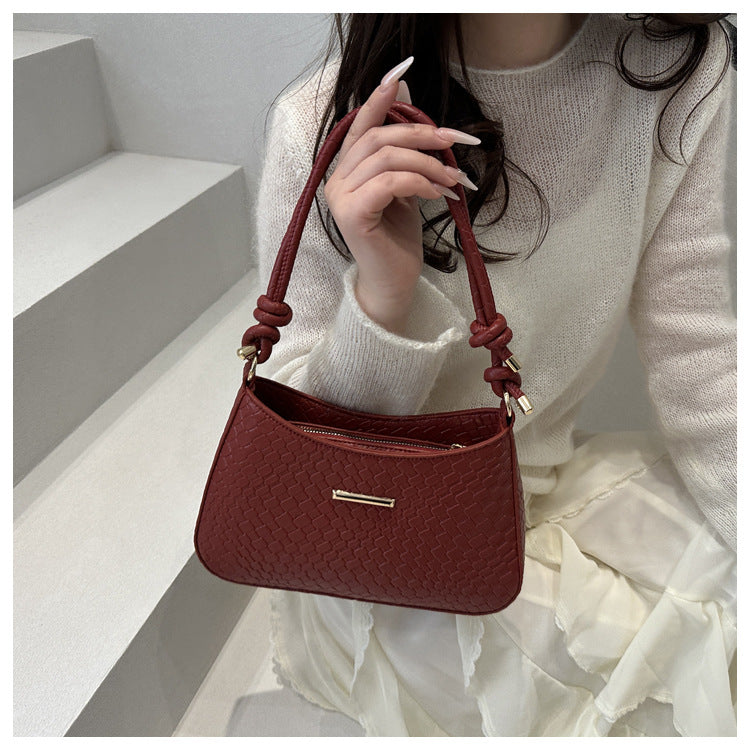 New Commuting Solid Color Underarm Bag Crossbody Bag Simple Fashion Single Shoulder Bag2025Spring Elegant Women's Handbag