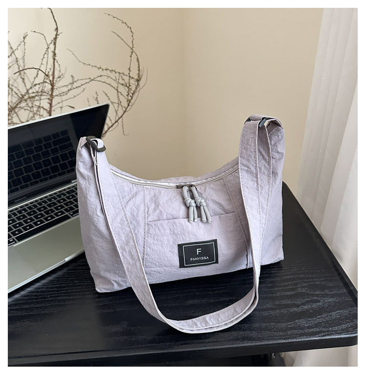 2025New Spring Large Capacity Single Shoulder Crossbody Retro Simple Ruiying Commuter Women's Bag Fashion Casual Tote Bag