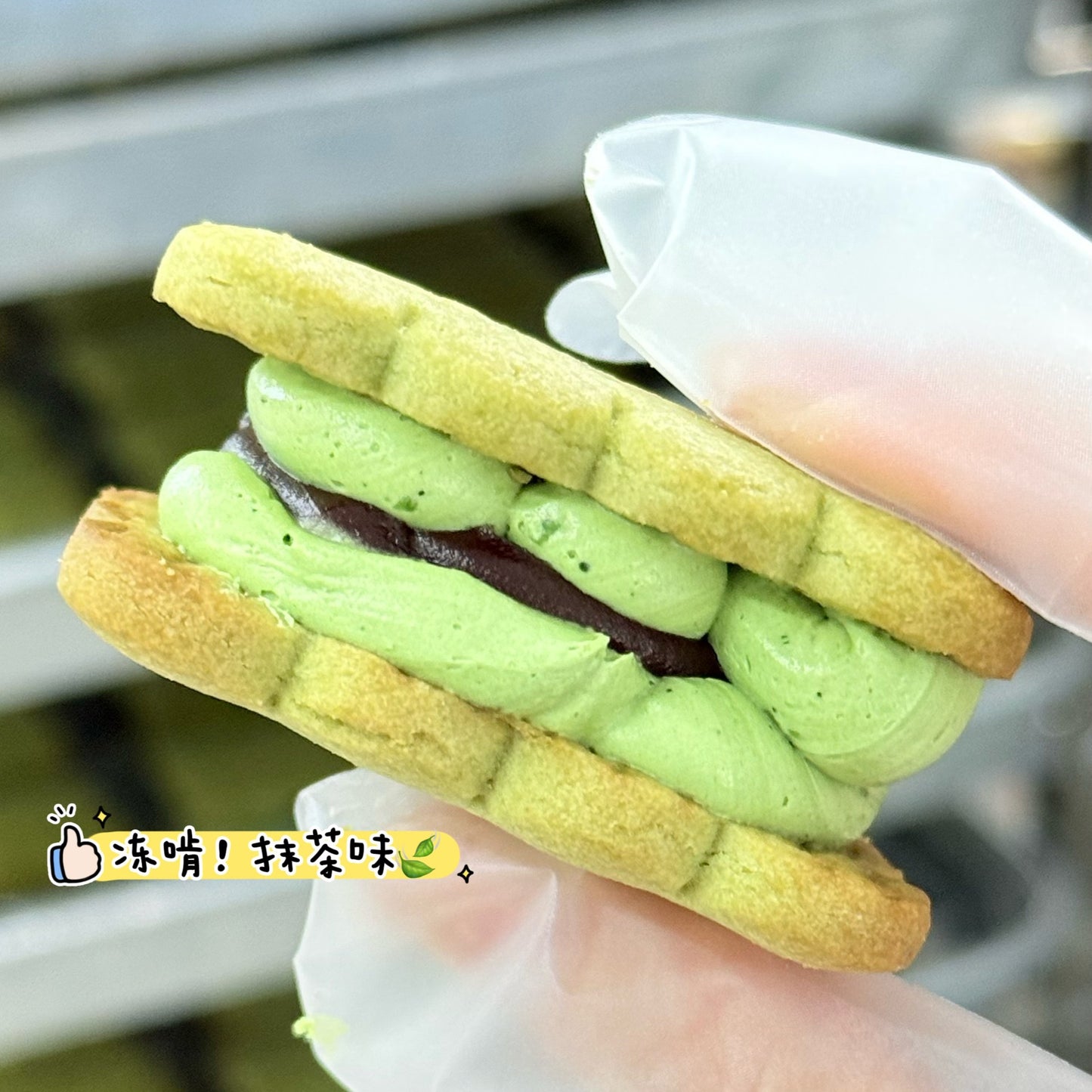 Frozen Chewy Butter Sandwich Cookies Matcha Chocolate Multi-flavor Ice Cream Texture Cake Snacks Factory
