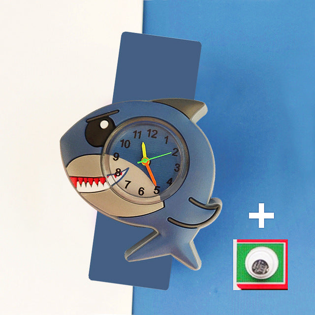 Children's Cute Fashion Snap Watch for Boys and Girls Quartz Watch Childlike Chronograph Large Dial