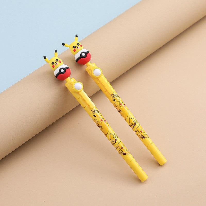 Factory Direct Sale Patrick SpongeBob SquarePants Rotating Pen Cute Gel Pen with Rotating Beads High-Value Student Stress Relief Pen