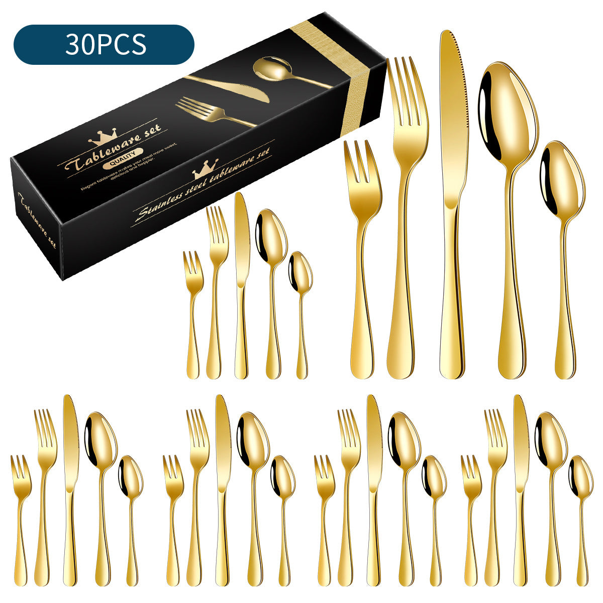 Spoon Wholesale Amazon Stainless Steel Cutlery Set20/30Set Hotel and Home Use1010Cutlery Set