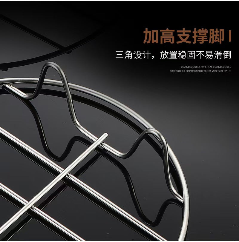 Stainless Steel Steaming Rack Kitchen Household Cooking Steaming Dish Rack Four-Legged Heat and Water Insulation Steaming Rack with Compartments304Steam Tray Steam Rack