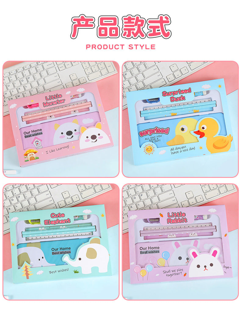 Children's Stationery Set Elementary School Student Reward Small Gift Pencil Six-Piece Set Back-to-School Season Learning Supplies Stationery Wholesale http://detail.1688.com/offer/812439578197.html