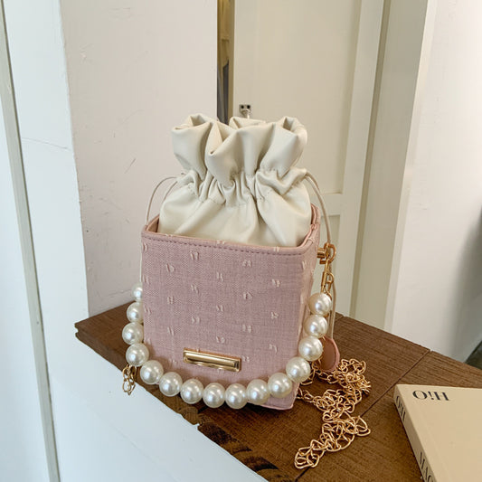 Autumn Small Bag2025New Trendy Fashionable Versatile Pearl Handbag High-Quality Texture Crossbody Bag