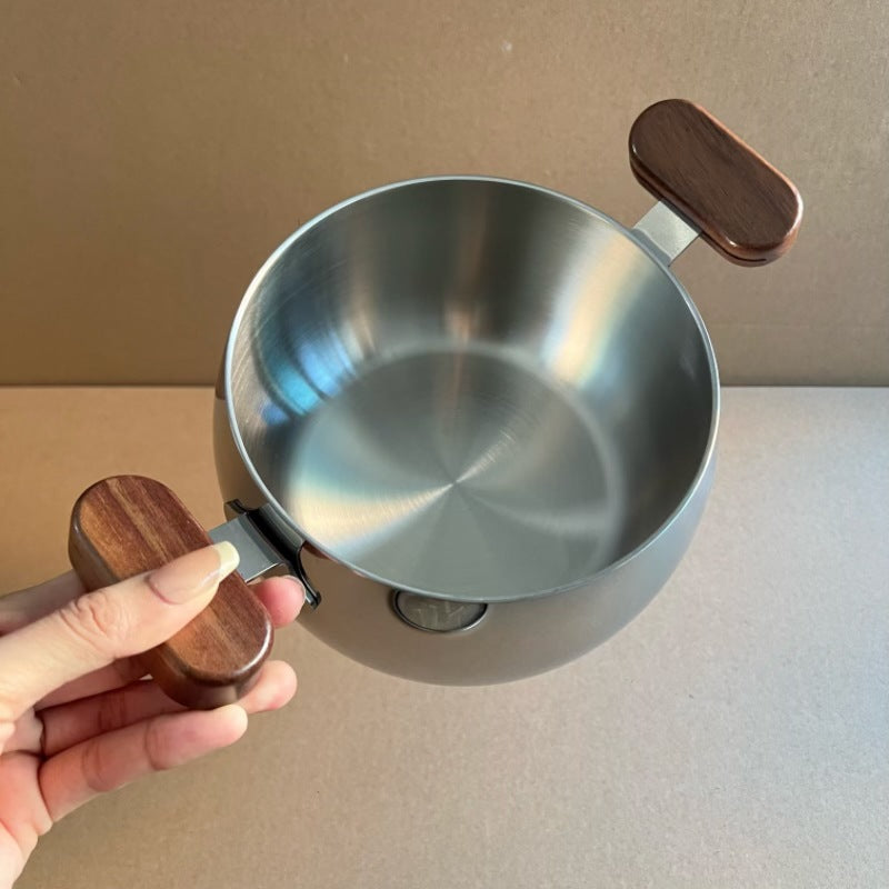 For one person316Stainless Steel Baby Food Supplement Pot Small Milk Pot Household Baby Steaming and Cooking Integrated Soup Pot Steamer