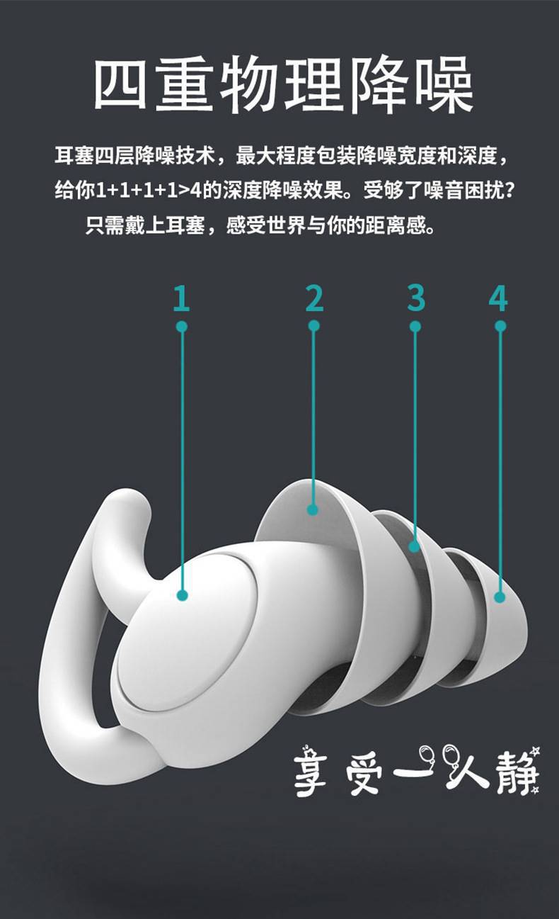 German Silicone Earplugs Sleep Noise Reduction Anti-Noise Anti-Snoring Silent Anti-Noise China Mainland Other