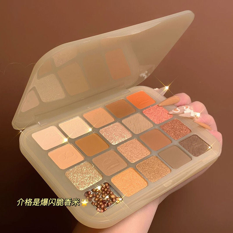 【48Delivery Within Hours】DIKALU Chestnut20Color Eyeshadow Palette Pearlescent Matte Earth Color Pomegranate Seed Crispy